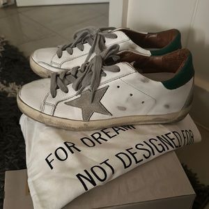 Golden Goose sz 35 women’s Super-Star classic green back